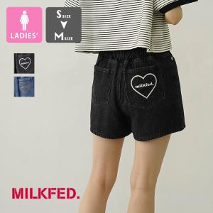 MILKFED. ミルクフェド COOPER HEART DENIM SHORT PANTS クーパー ハート デニム ショートパンツ 103252031005 / 2025SUMMER