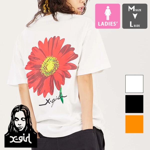 X-girl BIG FLOWER S/S TEE X-girl ビッグフラワー プリント 半袖 T...