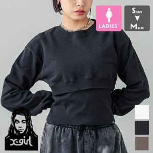 クロ　新品 X-girl  HALF ZIP SWEAT TOP 楽天市場】【SALE!!】 【 X-girl エックスガール 】 HALF ZIP CROPPED