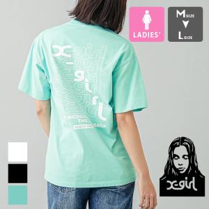 X-girl エックスガール STEP MILLS LOGO S/S TEE ステップ ミルズ ロゴ 半袖Tシャツ 105242011015 / 2024SUMMER