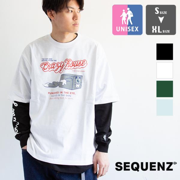 SEQUENZ シークエンズ TJ VINTAGE LIKE TEE LAYERED トムとジェリー...