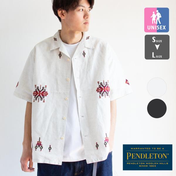 PENDLETON ペンドルトン エンブロイダリー オープンカラーシャツ EMB Open Coll...