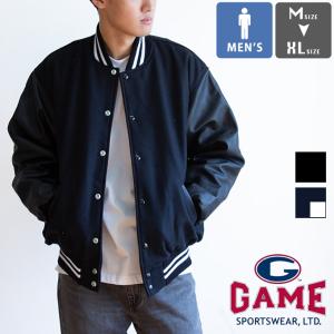 GAME SPORTSWEAR ゲームスポーツウェア ウール×レザー バーシティー ジャケット 5000C｜jeansstation