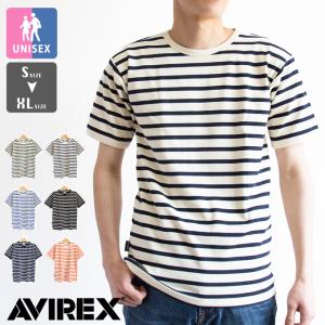 【夏割!!】【 AVIREX アビレックス 】 デイリーウエア 半袖 ボーダー クルーネック Tシャツ 6123302 / 22SS ※｜jeansstation