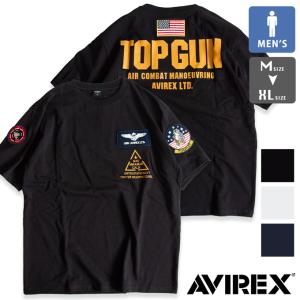 AVIREX アビレックス TOP GUN PATCH & PRINT T-SHIRT トップガン パッチ ＆ プリント Tシャツ 783-3934013 / 23SS ※｜jeansstation
