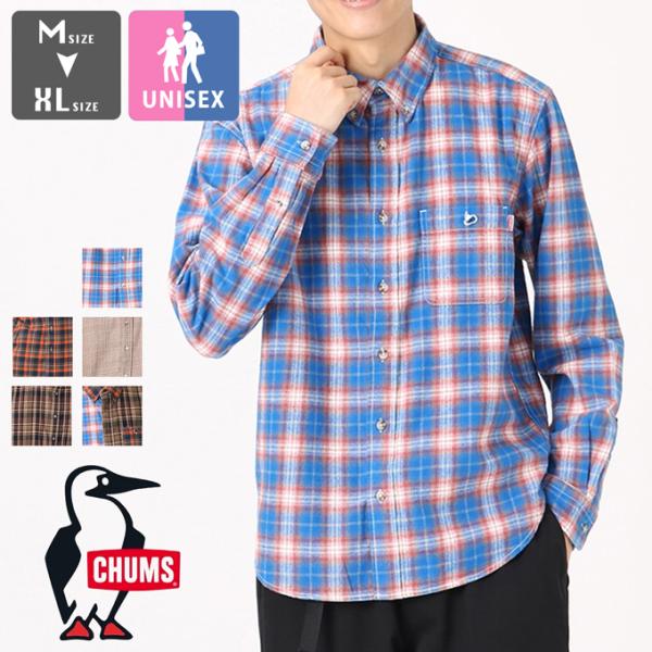 【 CHUMS チャムス 】 Plaid Nel Shirt チェックネルシャツ CH02-1202...