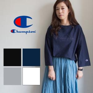 【Champion チャンピオン】　ウィメンズ リバースウィーブ　ボートネック　Tシャツ CW-L405