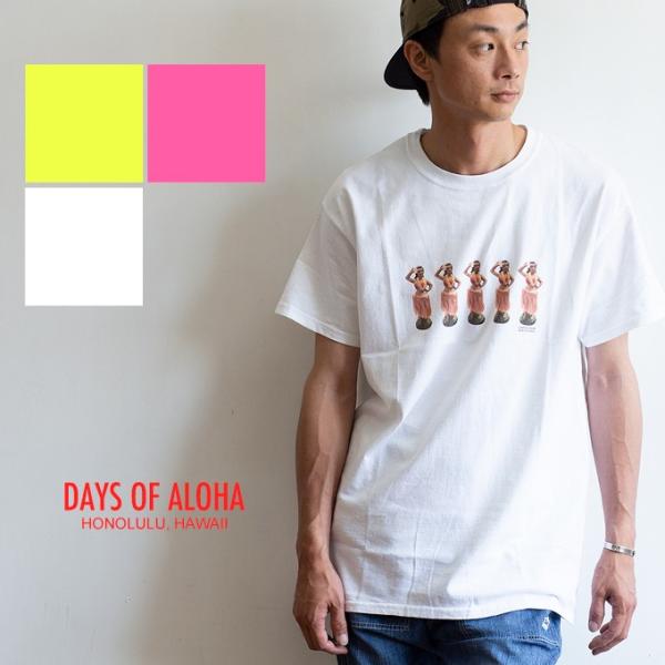 【SALE!!】【 DAYS OF ALOHA デイズオブアロハ 】フラドールプリントS/S Tシャ...