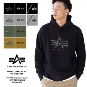 【ALPHA INDUSTRIES アルファインダストリーズ】ロゴプリント プルオーバーパーカー TC1311