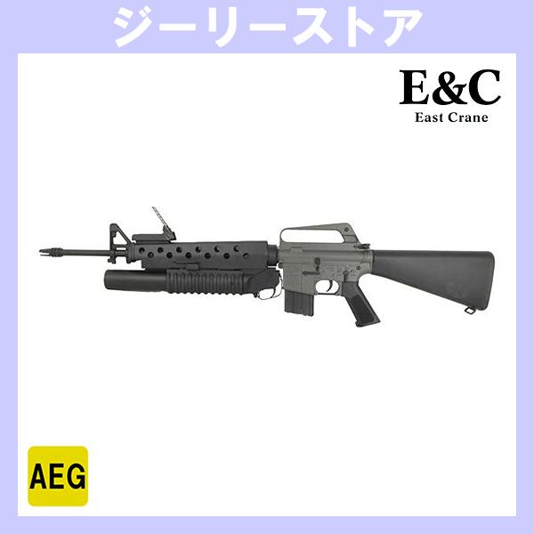 【特別価格】 E&amp;C 703E COLT M16A1 パーカーライズ with M203 グレネード...