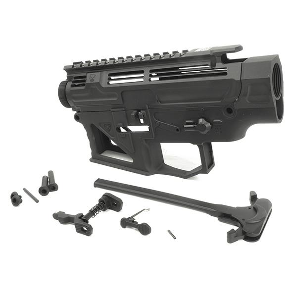 【特別価格】 APS 軽量切削レシーバーキット PEW刻印 ver. APS M4 電動ガン用 ブラ...