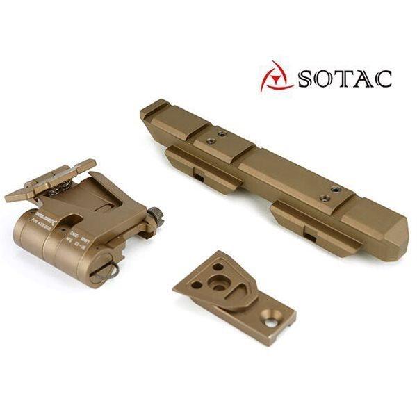 【特別価格】 SOTAC製 WILCOX タイプ サイド フリップ マウント with ライザーマウ...