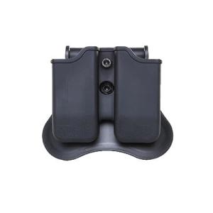AMOMAX ダブルマガジンポーチ (P226、ベレッタM9、CZ P-09 用) ブラック