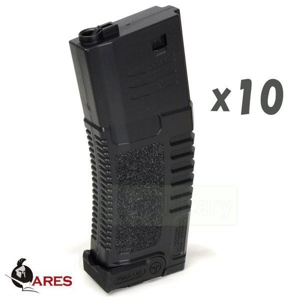 【10本セット】　ARES Amoeba 140連 ノーマルマガジン BK