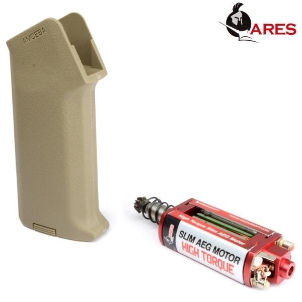 ARES AMOEBA スリムピストルグリップ デザートカラー + ハイトルク スリム AEG モー...