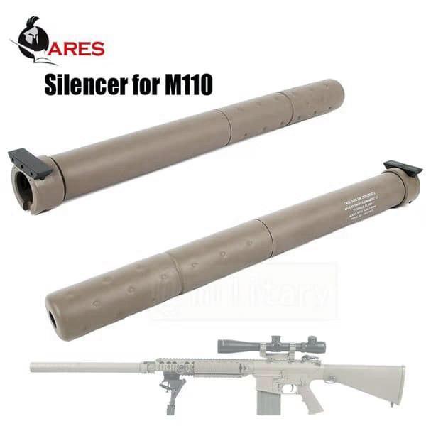 ARES M110 (SR25) 専用 ロング サイレンサー  TAN