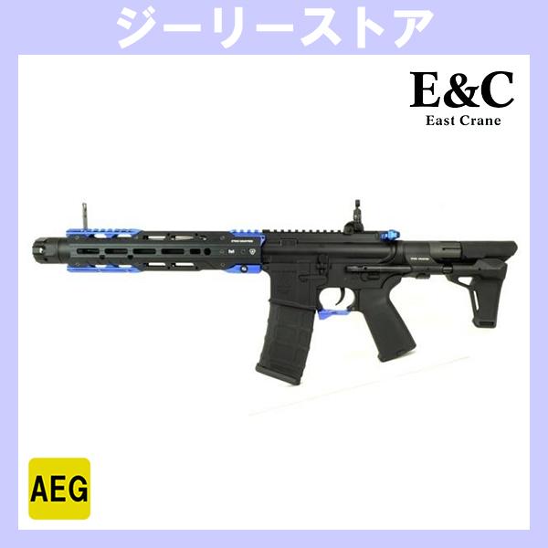 電子トリガー搭載 E&amp;C 338E STRIKE GRIDLOK SBR 電動ガン ブルー AEG
