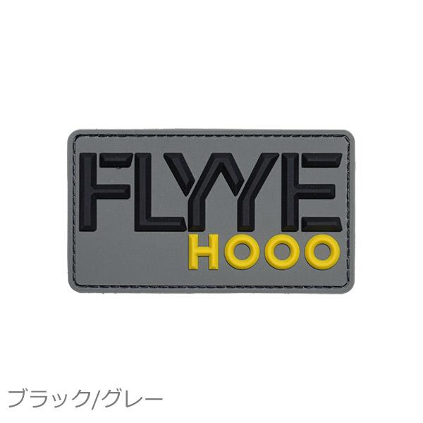 FLYYE HOOO 2インチ FLYYE HOOO ロゴ パッチ ブラック/グレー