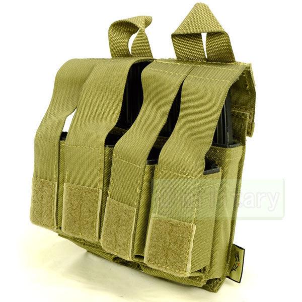Flyye MOLLE Double M4 + Quad Pistol Mag Pouch　KH  ...