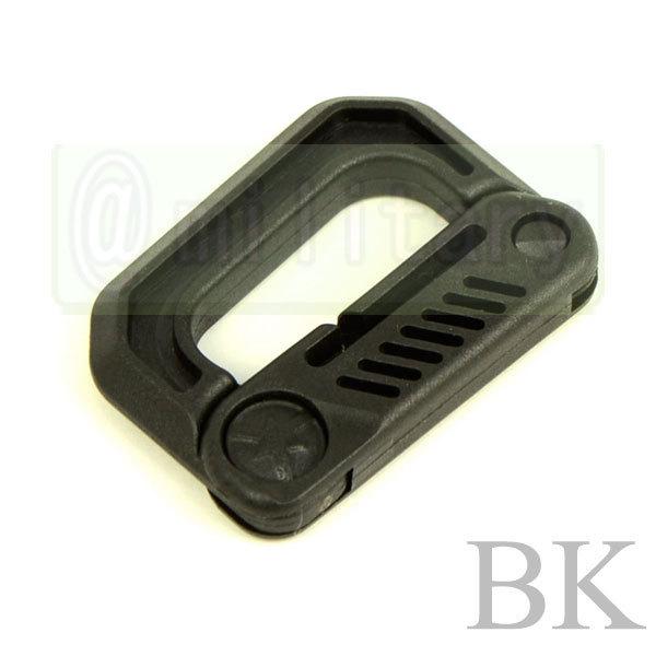 樹脂製カラビナ 小 BK