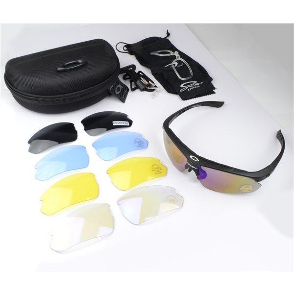 オークリー  タイプ  シューティンググラス セパレート型 ブラックフレーム