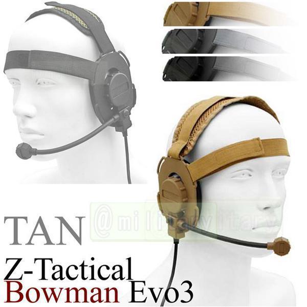 年末年始Bigセール★ Z-Tactical Bowman EVO3　タイプ ヘッドセット TAN
