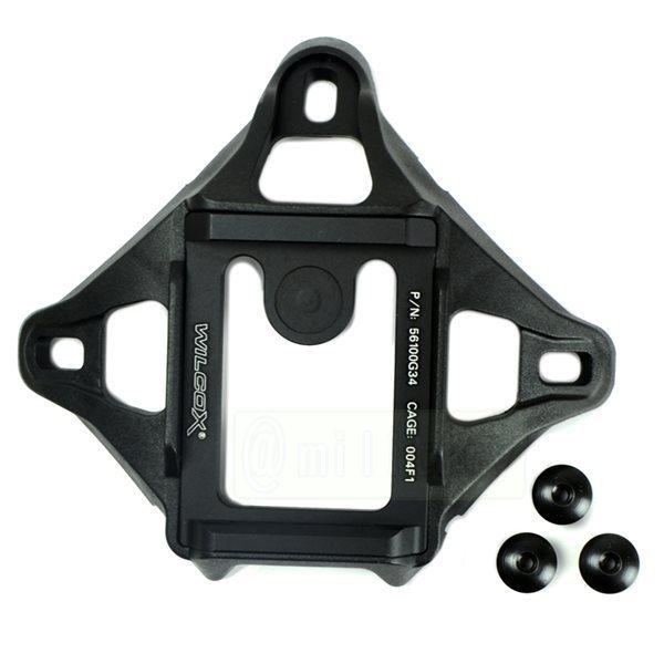 WILCOX タイプ NVG ヘルメットシュラウド ブラック