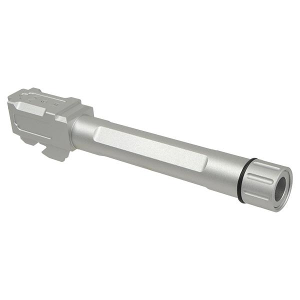 5KU マルイ グロック17 用 14mm逆ネジ対応 FI スレッディド アウターバレル　シルバー