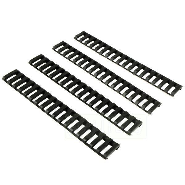 ロープロファイル ラバーレールカバー B 4枚セット ブラック