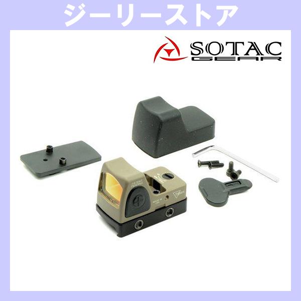 SOTAC ナイロン製 RMR-Cタイプ コンパクトドットサイト グロック用マウント付き　デザートカ...