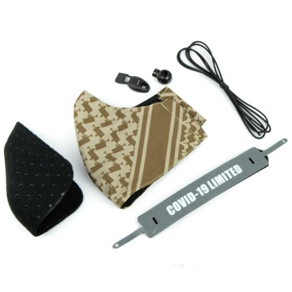 TANGO アフガンストール風プリント マスク マスクパッド付き コヨーテブラウン