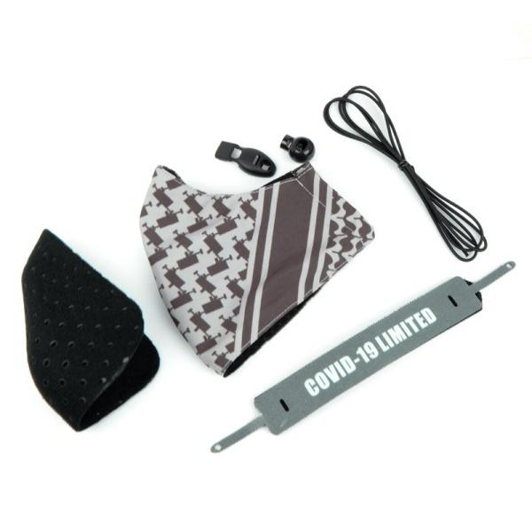 TANGO アフガンストール風プリント マスク マスクパッド付き グレー