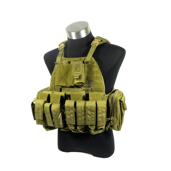 TMC PIスタイル ライトウェイト プレートキャリアー ポーチ セット カーキ （B）