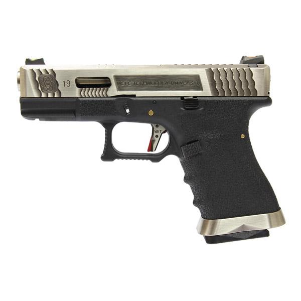WE-TECH G19 T7 ガスブローバックガン シルバー