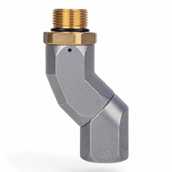 スイベル JMS-0045-20A 45°角度付｜BSPP平行ねじ｜口径3/4"（20A）オス×メス...