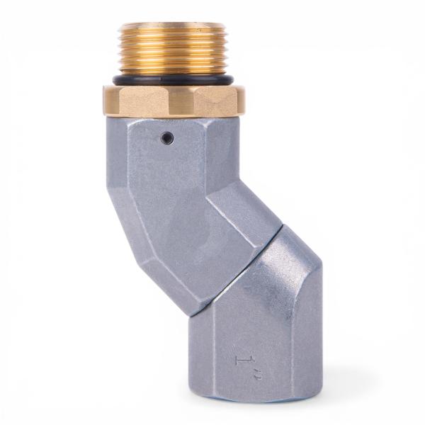 スイベル JMS-0045-25A 45°角度付｜BSPP平行ねじ｜口径1"（25A）オス×メス｜3...