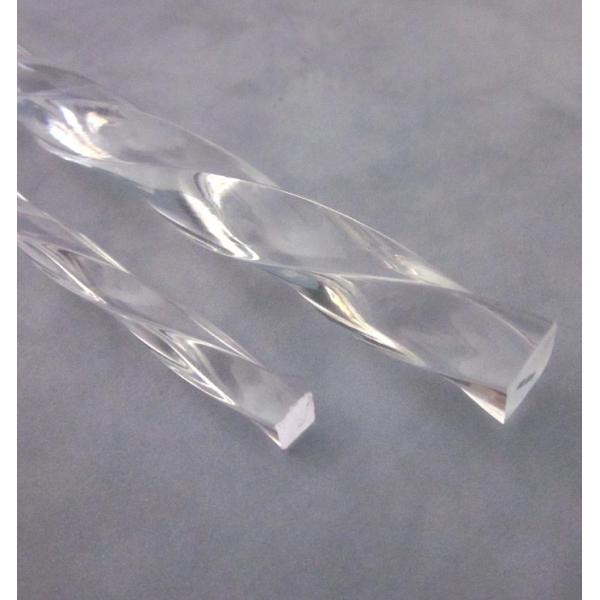 ASSR-24 アクリルねじれ（スパイラル）棒 (19.1mm x 19.1mm)　プラストラクト ...