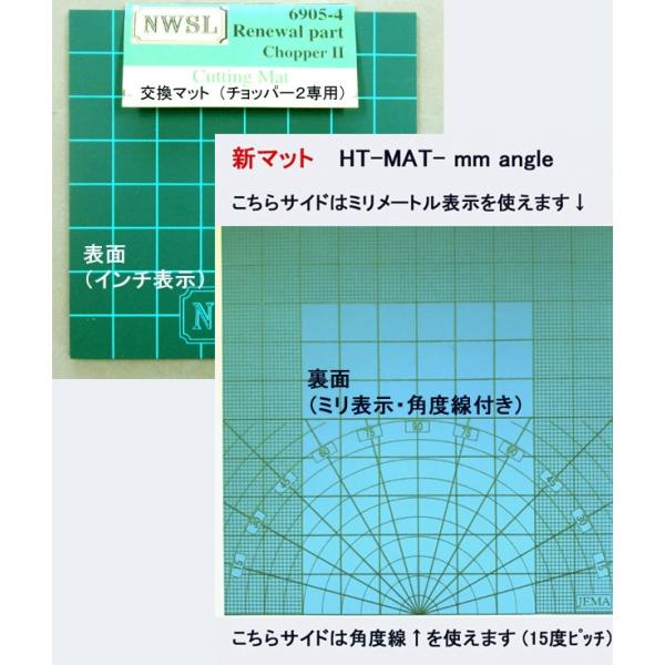 HT-MAT-mm-angle （ミリメートル表示・角度線付き）チョッパー２型用専用交換マット　プラ...