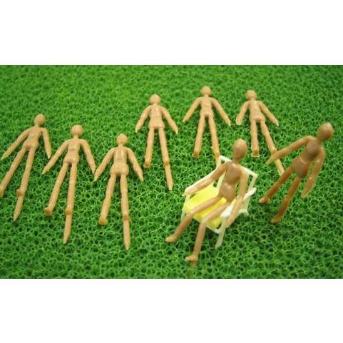 MFI-48 ポーズ可変マネキン人形(1/48)8体入り　プラストラクト 模型材料　模型部品