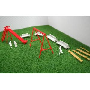 PLAY-48  すべり台とブランコ(1/48) 一式　プラストラクト 模型材料　建築模型
