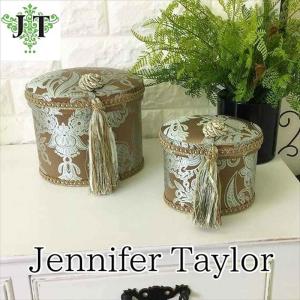 ジェニファーテイラー オーバル ボックス 2ヶセット 小物入れ 収納 高級 エステ ネイル Hermosa/mint Jennifer Taylor 32487BX