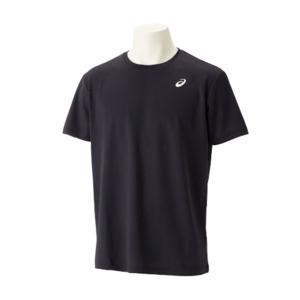 ASICS（アシックス） Tシャツ メンズ 半袖 吸汗 速乾 ロゴ 半袖 黒