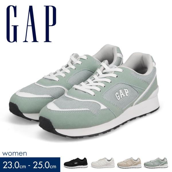 GAP レトロランニング レディース スニーカー ユニセックス ローカット 軽量 レトロ シンプル ...