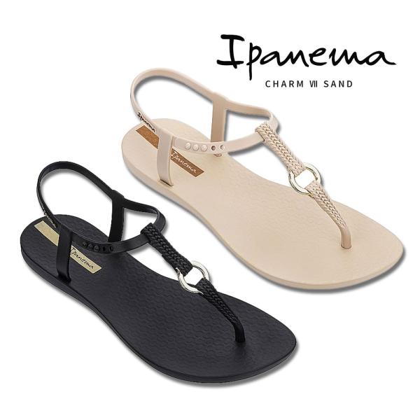 ビーチサンダル イパネマ レディース バックストラップ フラットソール ビーサン 黒 ブラック ベー...
