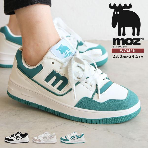 モズ moz スニーカー レディース 厚底 ローカット 北欧 ブランド 通勤 通学 可愛い 白 ホワ...