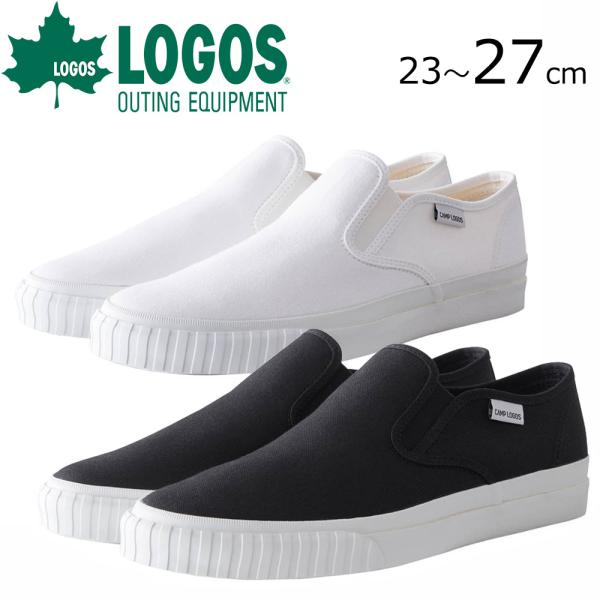 ロゴス CAMP LOGOS スリッポンシューズ スリッポン メンズ スニーカー 黒 レディース 白...