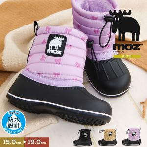 moz（モズ） スノーブーツ キッズ 防水 ショートブーツ 黒 ブーツ