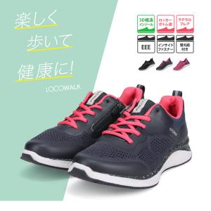 ウォーキングシューズ レディース 通勤 3e 幅広 ゆったり サイド