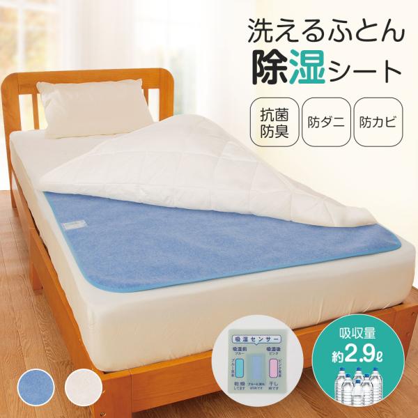 シングル 布団 抗菌 防臭 防ダニ 防カビ 丸洗い 夏 ニオイ 寝汗 吸収 湿気 押し入れ 収納 青...