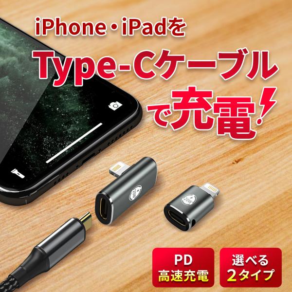 iPhone ライトニング タイプc 変換アダプタ PD 急速充電 lightning type-c